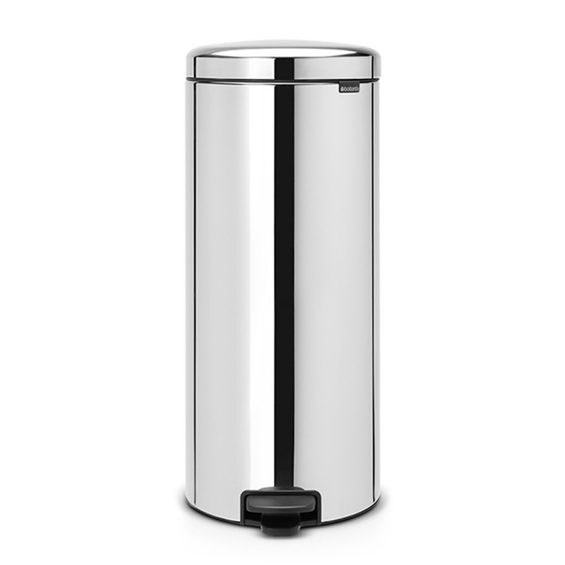 Κάδος με πεντάλ  Brabantia NewIcon 649055, 30 l, Εύκολο κλείσιμο, Αντιολισθητική βάση, Inox