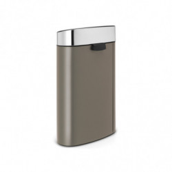 Κάδος Brabantia Touch Bin New 650529, 40 l, αθόρυβο και ομαλό κλείσιμο, επίπεδη πλάτη, γκρι/inox