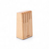 Brabantia Profile Knife Block 1003297, Holds up to 5 knives, Stylish design, Beech, Brown