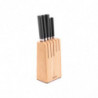 Brabantia Profile 5-Piece Knife Set 1003298, Hardened Steel, Scratch- and Corrosion-Resistant, Beech, Brown