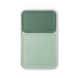 Brabantia Tasty+ 3-Piece Cutting Board Set 1003309, Non-Slip, Easy to Clean, Green/White