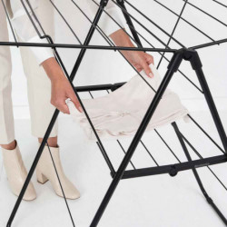 Сушилник за дрехи Brabantia Hangon 1004165, 20 м, 6 закачалки, Регулируем, Заключване за деца, Черен/мат