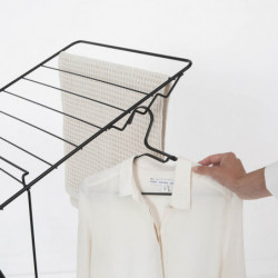 Brabantia Hangon 1004165 Clothes Dryer, 20 m, 6 Hangers, Adjustable, Child Lock, Black/Matte