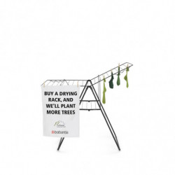 Brabantia Hangon 1004165 Clothes Dryer, 20 m, 6 Hangers, Adjustable, Child Lock, Black/Matte