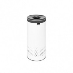 Brabantia 1004178 Καλάθι πλυντηρίου, 35 L, πλαστικό καπάκι, πλήρωση χωρίς άνοιγμα, οπές εξαερισμού, λευκό