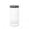 Brabantia 1004178 Καλάθι πλυντηρίου, 35 L, πλαστικό καπάκι, πλήρωση χωρίς άνοιγμα, οπές εξαερισμού, λευκό