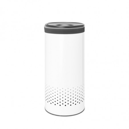 Brabantia 1004178 Καλάθι πλυντηρίου, 35 L, πλαστικό καπάκι, πλήρωση χωρίς άνοιγμα, οπές εξαερισμού, λευκό