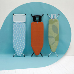 Masa de calcat Brabantia B 1005616, 124x38 cm, 7 pozitii de reglare, Suport pentru fier, Verde