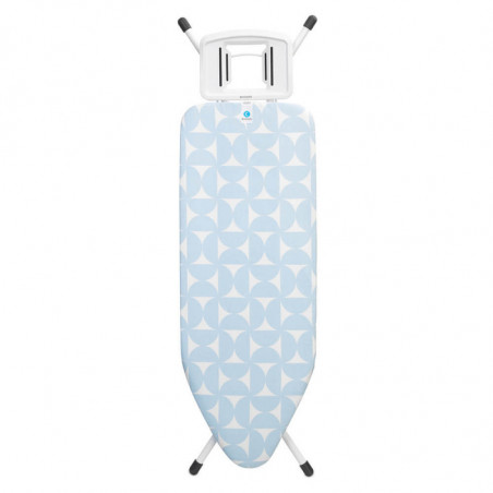 Τραπέζι σιδερώματος Brabantia C 1005620, 124x45 cm, 7 θέσεις ρύθμισης, Μεγάλη θήκη σίδερου, Ανοιχτό μπλε