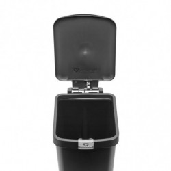 Coș cu pedală Brabantia StepUp 1008479, 16 L, Materiale ecologice, Deschidere mare, Gri închis