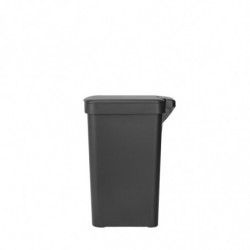 Кош за боклук с педал Brabantia StepUp 1008479, 16 л, Екологични материали, Голям отвор, Тъмносив