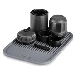 Wacaco S Drying and Tamping Mat, Silicone, Smooth and Ribbed Surface, BPA-Free, Gray