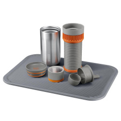 Wacaco L Drying and Tamping Mat, Silicone, Smooth and Ribbed Surface, BPA-Free, Gray