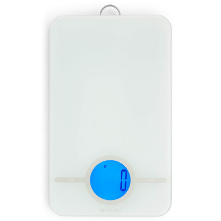 Ζυγαριά κουζίνας Brabantia Tasty+ 1001252, Έως 5 kg, 3 μπαταρίες AAA, TARE, Οθόνη LCD, Ανοιχτό γκρι