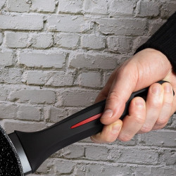 Грил тиган Royalty Line FGN24, 24 см, Незалепващо покритие, Индукция, Черен