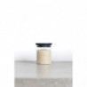 Brabantia Stackable Glass Jar 646875, 0.6 L, Airtight Seal, Dishwasher Safe, Dark Gray