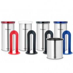 Brabantia 646989 Coffee Capsule Storage Jar, Holds up to 18 capsules, Stainless steel, Fingerprint-resistant, Silver