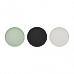 Буркани комплект Brabantia Stackable 0.3L+0.6L+1.1L, Light Grey/Dark Grey/Jade Green, 3 броя