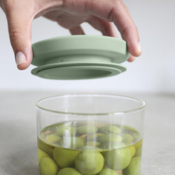 Set of 3 Brabantia Stackable Jars 1005602, 300/600/1.1 L, Stackable, Multicolor