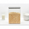 Cutie de depozitare Brabantia Tasty+ Stackable 1008878, 5,4 L, Sigiliu din silicon, Fara BPA, Gri deschis