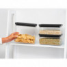 Brabantia Tasty+ Stackable Storage Containers 1008881, 2x1.5L + 1x3.5L, BPA-Free, Airtight Seal, Dark Gray