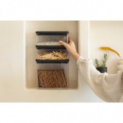 Кутии за съхранение Brabantia Tasty+ Stackable 1008881, 2x1.5л+1x3.5л, Без BPA, Плътно затваряне, Тъмносив