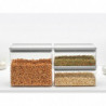 Brabantia Tasty+ Stackable Food Storage Containers 1008882, 1.5 L/3.5 L, BPA-Free, Airtight Seal, Light Gray