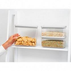 Кутии за съхранение на продукти комплект Brabantia Tasty+ Stackable 2x1.5L+1x3.5L Light Grey