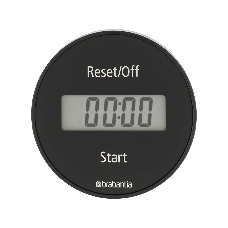 Таймер кухненски Brabantia Tasty+ 1001249, Дигитален дисплей, Магнит, Хронометър, Тъмносив