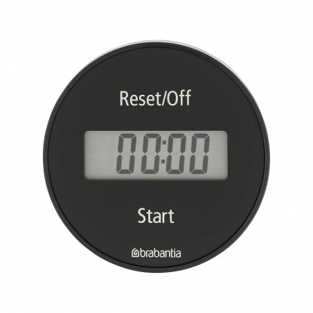 Таймер кухненски Brabantia Tasty+ 1001249, Дигитален дисплей, Магнит, Хронометър, Тъмносив