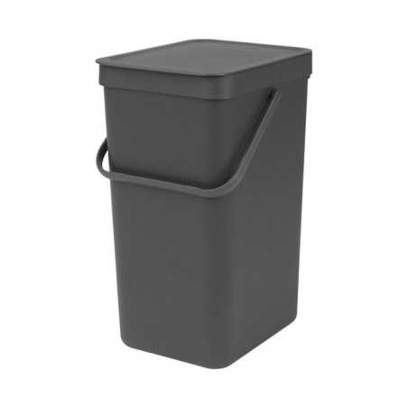 Brabantia Sort&Go κάδος χωριστής συλλογής 648978, 16 l, Χειρολαβή, Επιτοίχιος, Σκούρο γκρι