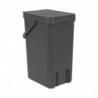 Brabantia Sort&Go 648978 Recycling Bin, 16 L, Handle, Wall-mountable, Dark Gray