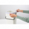 Cos de gunoi colectare selectiva Brabantia Sort&Go 648978, 16 L, Maner, Montabil pe perete, Gri inchis