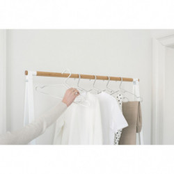 Set of 4 Brabantia Linn 1000824 Clothes Hangers, Aluminum, Gray