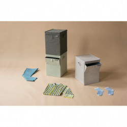 Кутия за пране Brabantia Stackable 1000827, 35 л, Преден отвор, Широк капак, Сгъваема, Сив