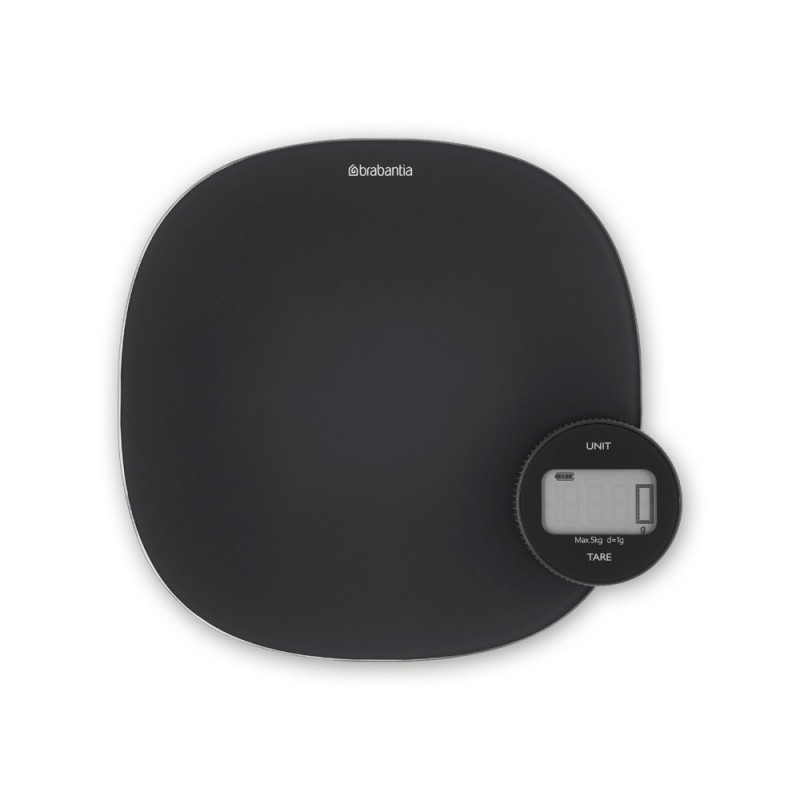 Brabantia Tasty+ Kitchen Scale 1001253, Up to 5 kg, Battery-free, TARE, Digital display, Dark gray