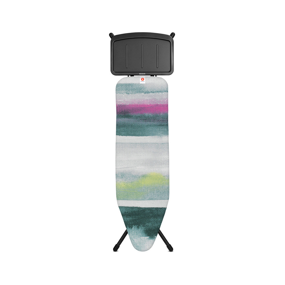 Masa de calcat Brabantia B 1003354, 124x38 cm, 7 pozitii de reglare, Suport generator de abur, Multicolor