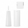Brabantia ReNew 1003475 Toilet Accessory Set, 3-piece, Rust-resistant, White