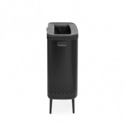 Brabantia Bo Laundry Basket 1004177, 2x45 L, Top-loading, Ventilation Holes, Adjustable Feet, Black