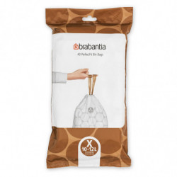 Торба за кош Brabantia PerfectFit NewIcon/Bo размер X, 10-12L, 40 броя, пакет
