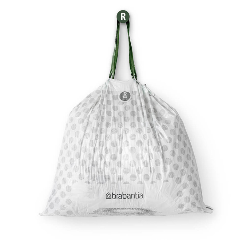Σακούλες απορριμμάτων Brabantia PerfectFit Bo 1005588, μέγεθος R, 36 l, 20 τεμάχια, λευκό