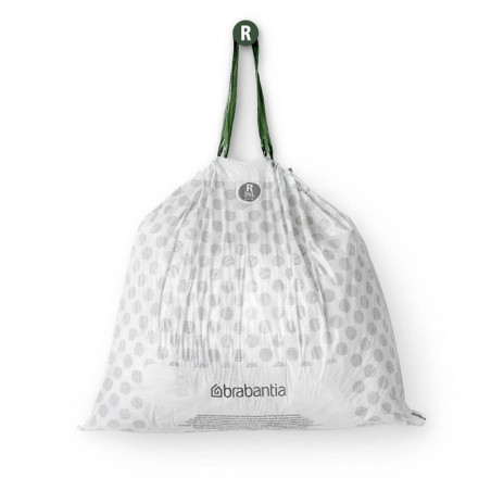 Brabantia PerfectFit Bo 1005588 Trash Bags, Size R, 36 L, 20 Count, White