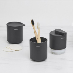 Dozator de sapun lichid Brabantia MindSet 1005672, 200 ml, Deschidere larga, Gri inchis