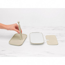Огледало с поставка за принадлежности Brabantia ReNew Soft Beige