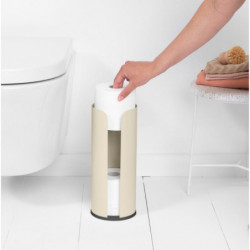 Brabantia ReNew 1006274 Spare Toilet Paper Holder, Triple, Corrosion-Resistant, Beige