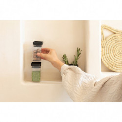 Бурканчета за съхранение на подправки комплект Brabantia Tasty+ Stackable 2x0.15L Dark Grey