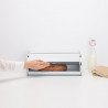 Brabantia Roll Top Bread Box 1003250, 16 L, 44.5 x 26 cm, Lightweight and sturdy construction, White/Stainless Steel