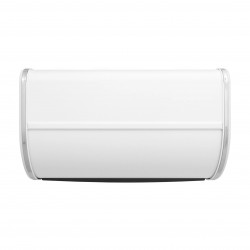 Brabantia Roll Top Bread Box 1003250, 16 L, 44.5 x 26 cm, Lightweight and sturdy construction, White/Stainless Steel