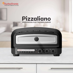 TurboTronic pizzasütő TT-PO13, 2200W, 20L, 400C, 37 cm, időzítő, Fekete