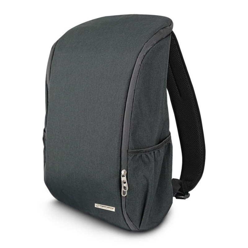 Esperanza ET199 Laptop Bag, 15.6", Foam-padded side panels, Zippered pocket, Black
